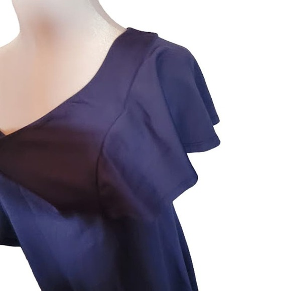 Torrid Navy blue off the shoulder, cap sleeve dress - Picture 2 of 6